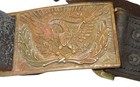 Original Us Civil War Us Army Officer Eagle Belt Buckle  Belt    Pouch Dr22