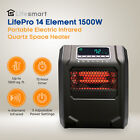 Lifesmart 4 Element 1500w Portable Electric Infrared Quartz Space Heater  Indoor