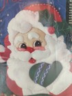 Bucilla Santa Face 15  Felt Applique Christmas Stocking Kit  33507 Vintage 1995 