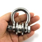 1 Pack Heyous Pulley Wheel 304 Stainless Steel Pulley Block U-type Pulley