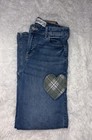 Abercrombie Kids    high Rise Wide Leg    13 14 Long Heart Embroidered Jeans 