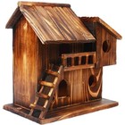 Squirrel House Wooden Nesting Box Safe Bird Feeder Nature Animal Shelter
