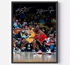 Michael Jordan Vs Kobe Bryant Poster   Nba Legends Sports Print