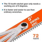 7 Pcs 8mm-19mm Ratchet Wrench Combination Set Open End Standard Garage Tool Set