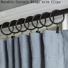 16 Pack Curtain Rings With Clips  Window Clip Rings Black Curtain Hooks Hangers