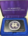 1973 Silver    Brass Bicentennial Commemorative Medals With Cases   Paper