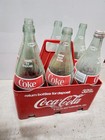 Vintage Coke Coca Cola 6-pack 32 Oz Green Returnable Bottles W  Plastic Crate