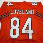 Autographed signed Colston Loveland Chicago Orange Football Jersey Beckett Coa
