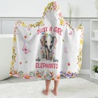 Hooded Bath Towel Elephant Soft Cotton For Girls Swimming Beach Blanket Cute