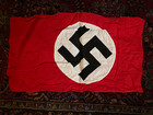 Great Nos Original German Wwii Small Flag Double Sided 2 Piece Construction