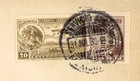I930 s International Boundary Commission Mexico Airmail Cover Plane Stamp