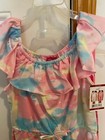 Brand New Girls Size 7-8 2 Pack Zunie Girl Rompers