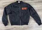 Ac Dc Womens Jacket Medium Black Coat Rock Concert 1981 World Tour Bomber Zip