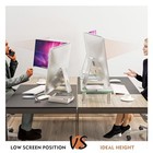 2 Pack Computer Monitor Riser With Height Adjustable Multi Media Desktop Clear
