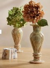 Onyx Stone Vase  Hand Carved Polished  Warm Earth Tone Home Decor Set Of 2
