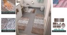 Ultra-soft Microfiber Bathroom Mats Set - Machine Washable With Toilet Lid Cover