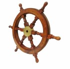 18 nautical Wooden Brass Ship Wheel Pirate Wall Decor Marine Boat Steering Wheel