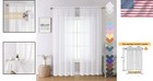 Sophisticated Voile Sheer Curtain Drapes - 1 5  Rod Pocket Style  Classic Design