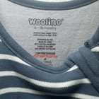 Woolino Sleep Sack Blue With White Stripes 6-18 Months Zip Closure