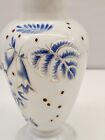 Antique Bristol Glass Hand Blown  Hand Painted Floral 