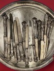 52 Pc Lot 1847 Rogers Vintage Grape Columbia Flatware 7 Lbs Craft Grade Ornate