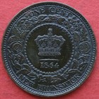 1864 New Brunswick 1 Cent Long 6 - Ef au - Lot 11024