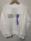     nwt Ship Same Day     Viral Esprit Women s Logo Embroidered Fleece Crewneck