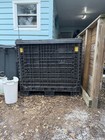 Large Heavy-duty Collapsible Plastic Warehouse Storage Container Black