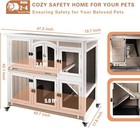 Petscosset 47  L Indoor Wooden Guinea Pig Cage  2-story Large Hamster Cage