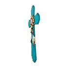 Rustic Turquoise Wall Cross - Resin Wood Grain - Religious Western Decor