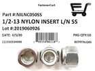  50  1 2-13 Stainless Steel Nylon Insert Lock Nuts Locking Hex Nuts 1 2-13