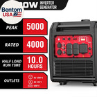 5000-watt Portable Inverter Generator With Electric Start  Co Protect  Super Qui