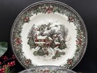 Royal Stafford Christmas Village Dinner Plates Winter Snow Trees  set Of 4  New