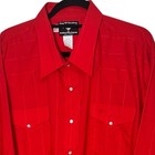 Flying R Ranchwear Big Man Classic Fit Western Snap Button Red 18-1 2x37 Usa