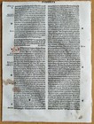 Numeri - Original Incunable Leaf Biblia Latina Amerbach Basel - 1491