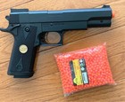 Best Full Siz Airsoft Spring Pistol 1911 W  Free 1 000 Round 6mm Bbs