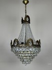 Antique   Vintage Brass   Crystals Chandelier Lighting French Chandelier Fixture