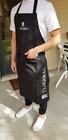 Black Bbq Cooking Apron With Heavy Duty Canvas  Two Front Pockets 38    Length New