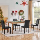 Yaheetech Dining Chairs Set Of 4 Pu Leather Upholstered 4  Black 