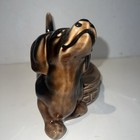 Vintage Ceramic Dachshund Pocket Dresser Valet trinket Dish Mid-century Doxie