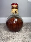 Vtg Oil vinegar Infused Bulb Bottle Red Chili Peppers Wax Sealed 8   c2 