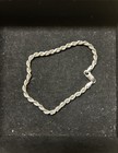 Sterling Silver Jewelry Set     Cuban Chain   Rope Bracelet