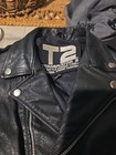 Official Terminator T2 Schwarzenegger Leather Jacket Universal Studios Size 14 