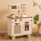 Robud Kids Pretend Playset Montessori Wooden Play Kitchen With Accessories