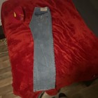 True Religion Relaxed Straight Jeans Blue Denim Cotton Logo Button Men s