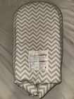Dockatot Deluxe Baby Lounger Gray   White Chevron With Cover For Infant Newborn