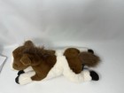 Fao Schwarz Pinto Horse Pony Plush 14  Laying Down Adopt A Pet Brown White