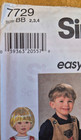 Simplicity Kids  Pattern Easy To Sew Sz 2 3   4 Uncut Girls Boys Overalls Dress