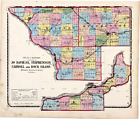 1871  Illinois County Map Rock Island  Carroll  Stephenson  Jo Daviess  16x13 