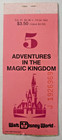 Vtg 1979 Walt Disney World Ticket Book - 5 Adventures - Pink Castle Cover  1979